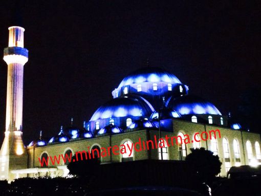  almanya münih camii led aydınlatma